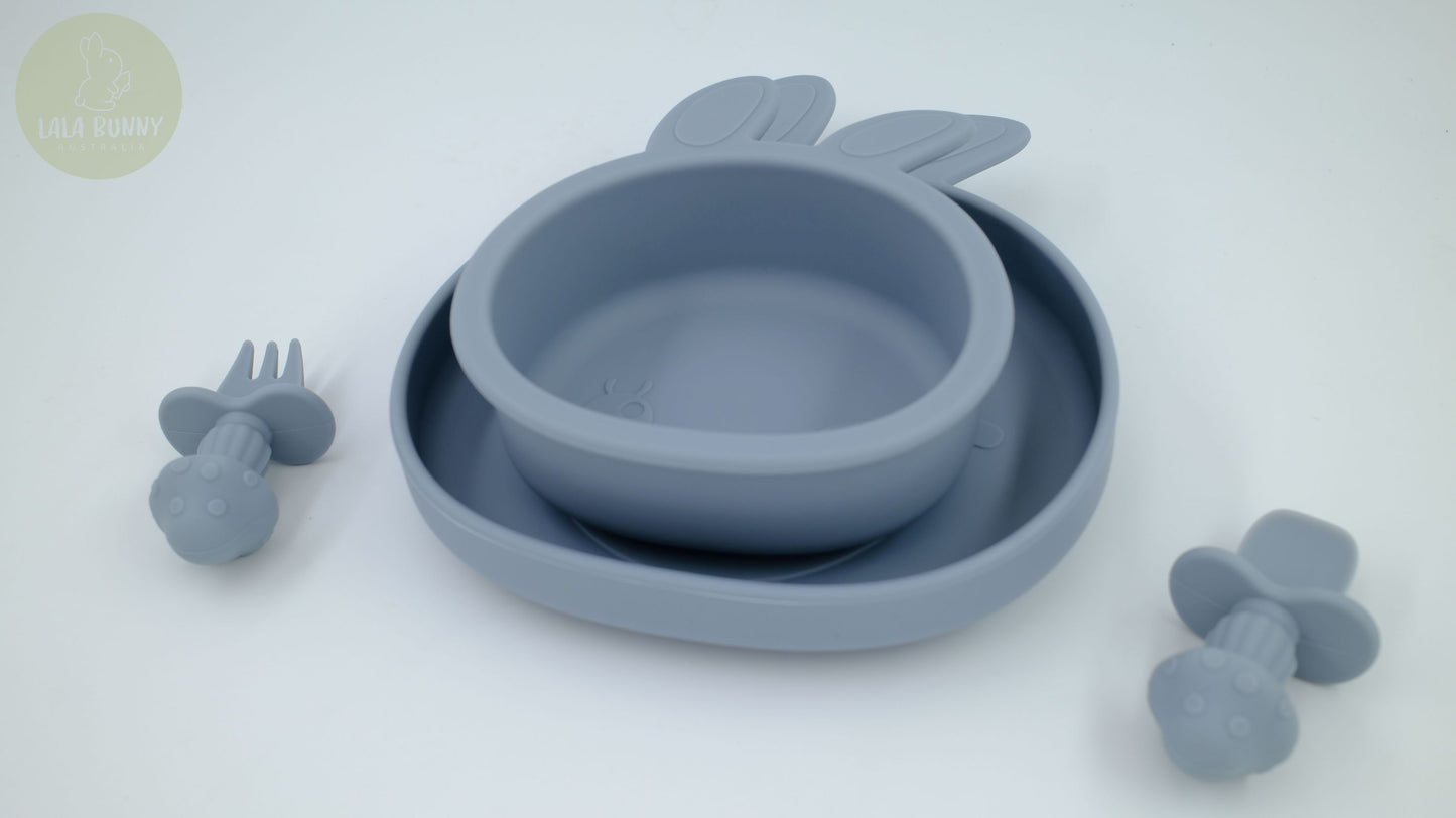 Bunny Silicone Feeding Set