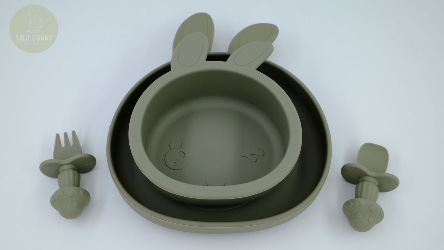 Bunny Silicone Feeding Set