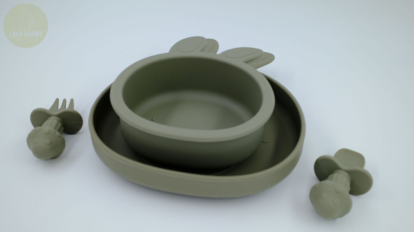 Bunny Silicone Feeding Set