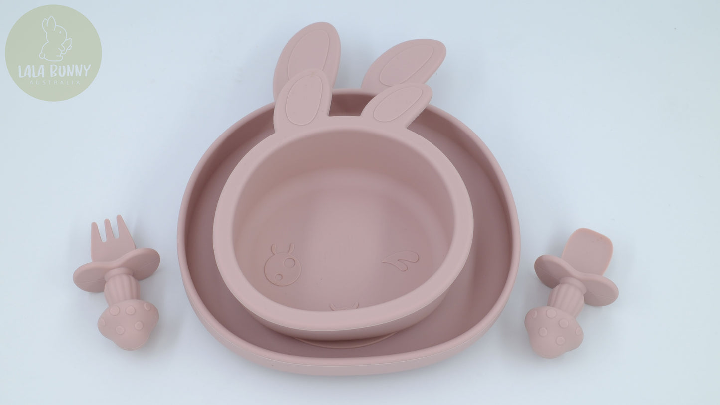 Bunny Silicone Feeding Set