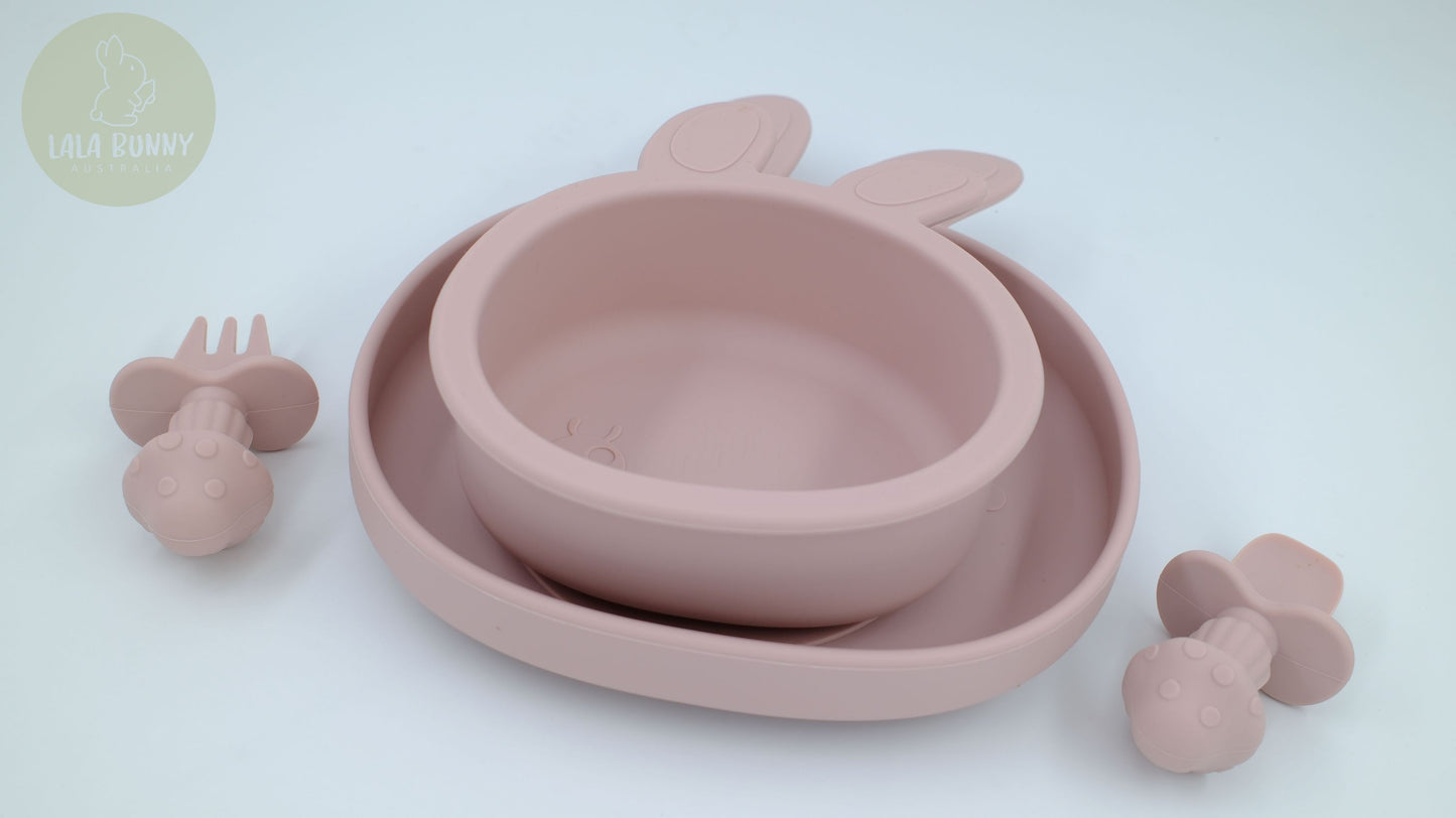 Bunny Silicone Feeding Set